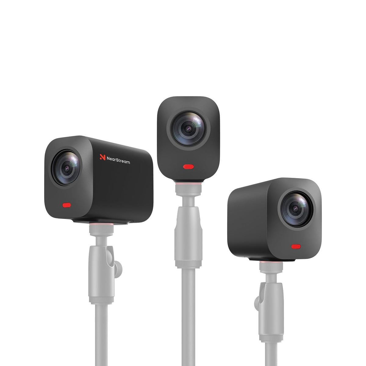 NearStream 3-Pack Live Streaming Camera 2K, Streaming Webcam with 40X Hybrid Zoom, 8-MEMS Mic with Noise Canceling, 6H Battery, Camera for Streaming on YouTube/Twitch/Facebook/Rtmp, App Control