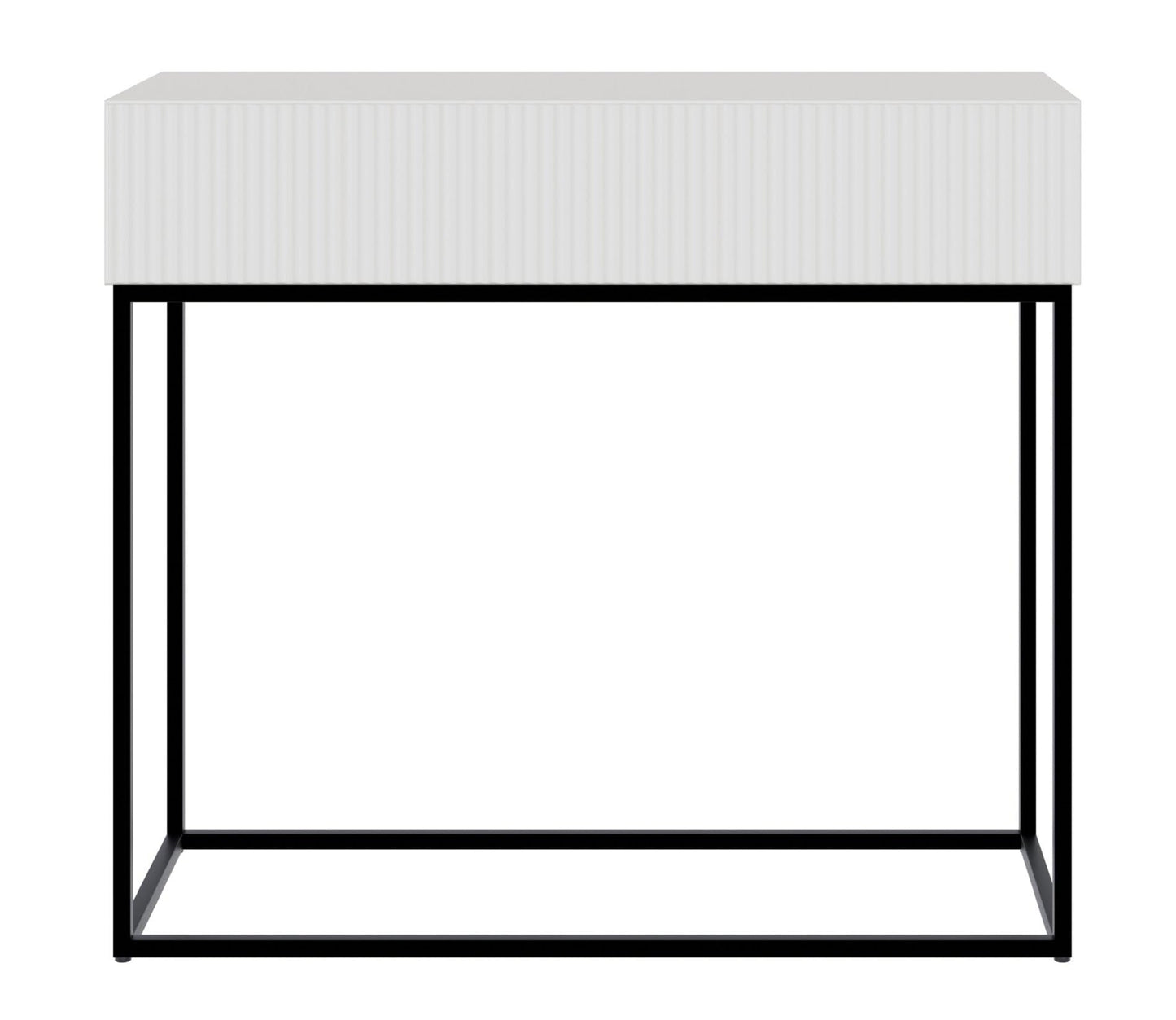 Selsey Veldio Console Table with Drawer Side Table 90 cm Entrance Table Console Dressing Table White Black Legs
