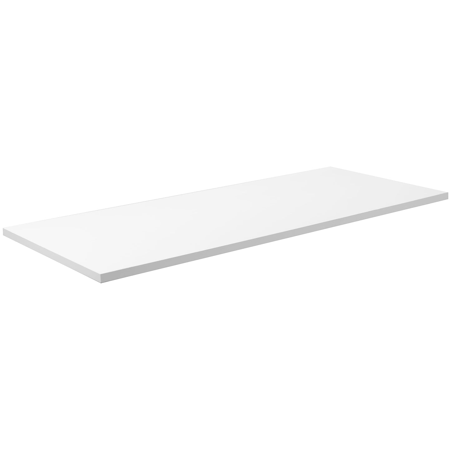 VIVO 55 x 24 inch Universal Solid One-Piece Square Corner Table Top for Standard and Sit to Stand Height Adjustable Home and Office Desk Frames, White, DESK-TOP55W-S