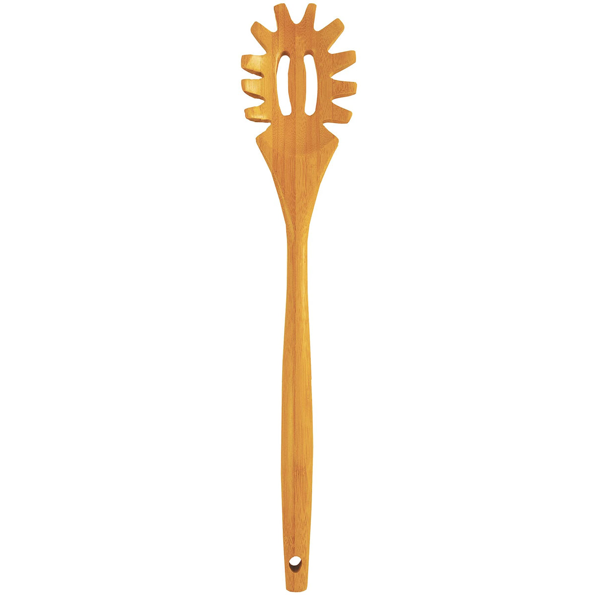 Totally Bamboo 14" Spaghetti Spoon – Natural Bamboo Pasta Server with Teeth | Eco-Friendly, Nonstick Safe, Durable Kitchen Utensil