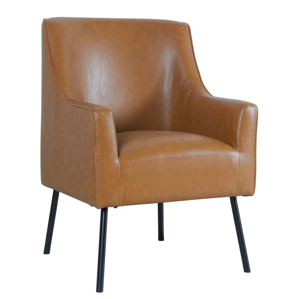 HomePop Modern Faux Leather Modern Accent Chair