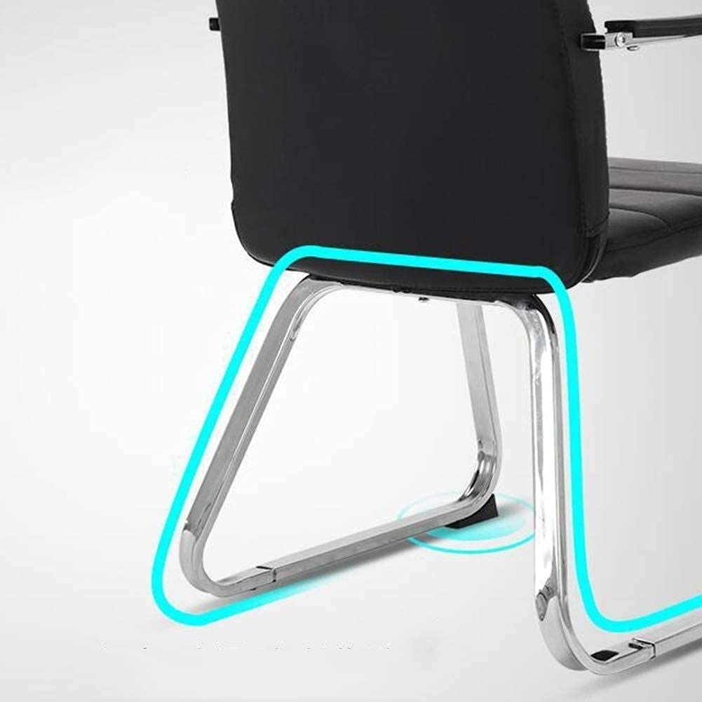 GAAHRQQQ Conference Visitor Chair Heavy Steel Base Office Chair Breathable Foam Cushion Computer Desk Executive Chair (Color: White)