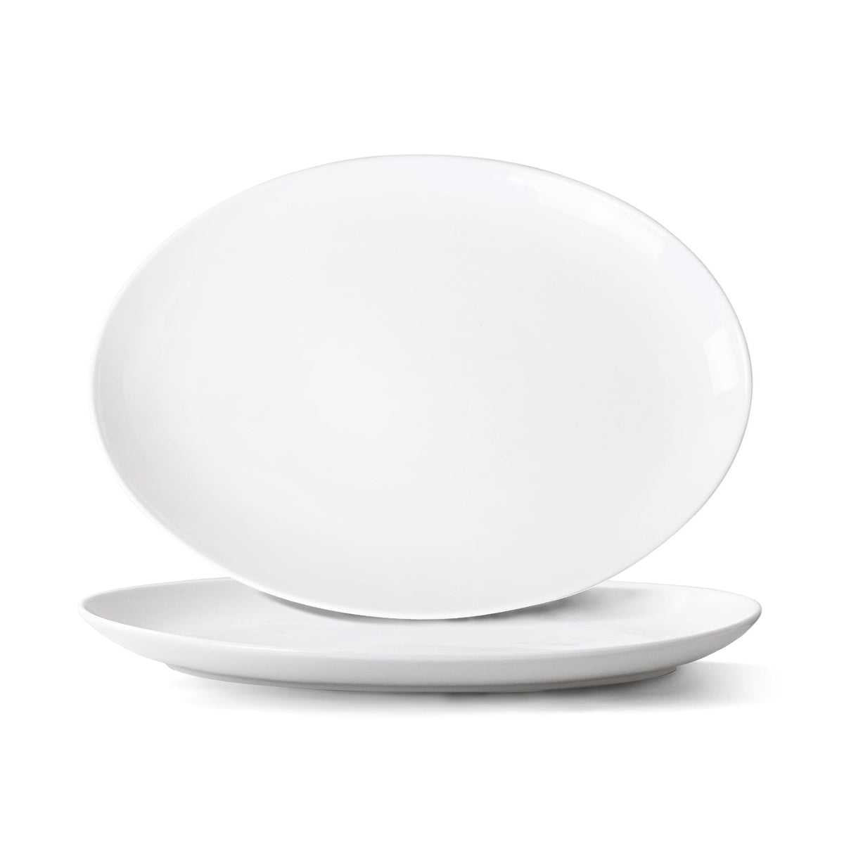YALONG Serving Platters Set of 2 – 14 Inch Oval White Serving Platters, Large Porcelain Serving Platter Set for Party, Appetizers, Charcuterie, Sushi & Dessert, Microwave & Dishwasher Safe