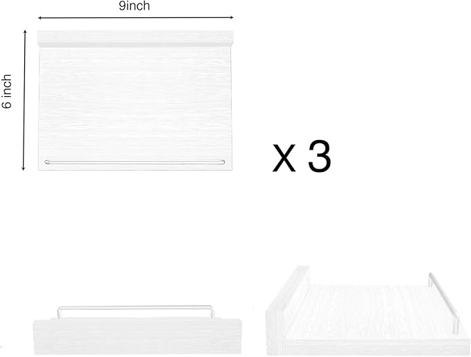 RYOFOBETTO Small Floating Shelf, 6 X 9 Inches Farmhouse Wall Shelves