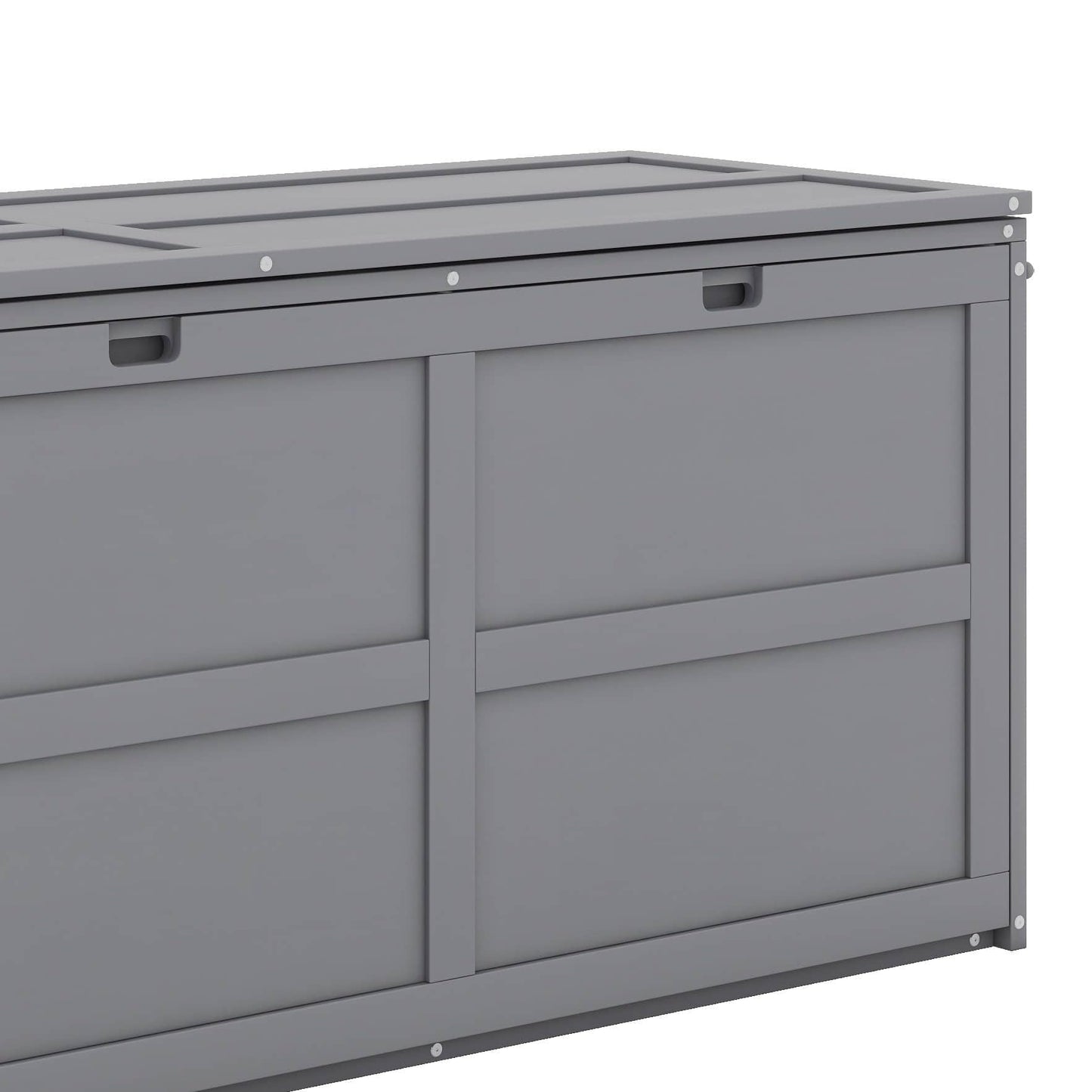 YunNianYang Queen Size Murphy Bed with Rotable Desk (Gray)