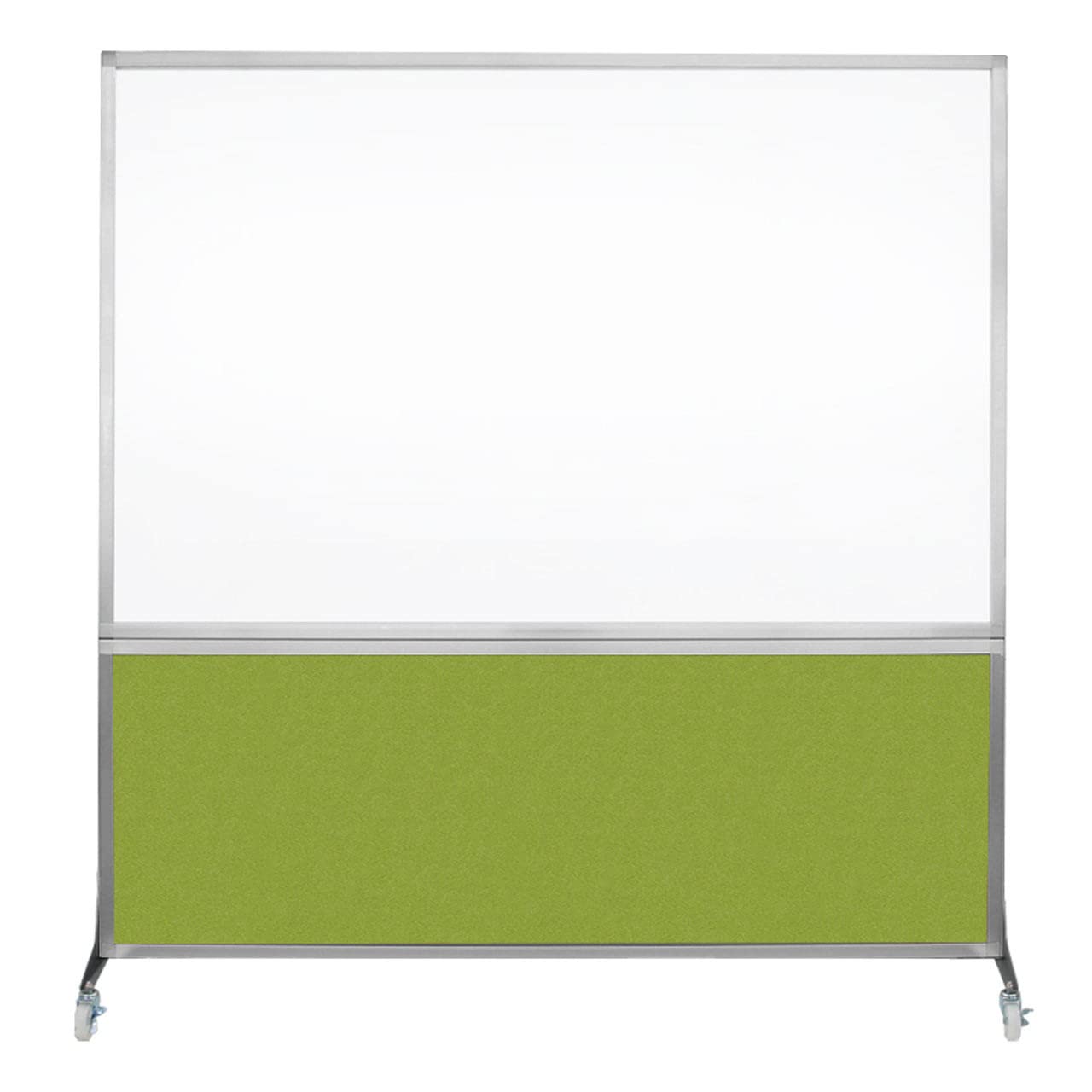 DivideWrite Mobile Whiteboard | Double Sided Dry Erase Board | Portable Office Cubicle Partition | Display for Classrooms, Conference Rooms, Meeting Areas and More | Navy Blue Fabric 4' Wide X 6' Tall