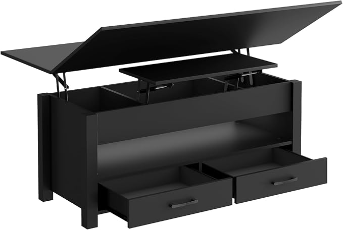 Garvee 40" Coffee Table Lift Top, Converts to Dining Table