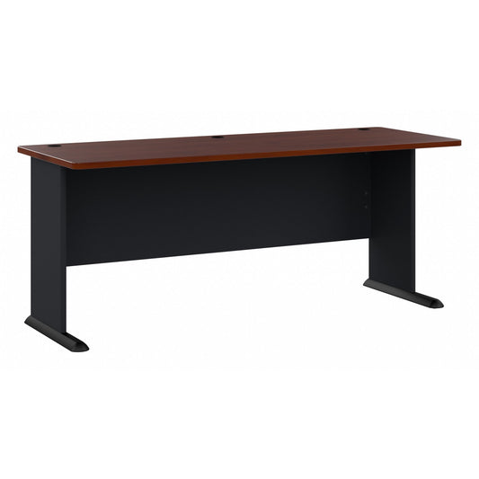 Bush Business Furniture Series A 72W Desk in Hansen Cherry and Galaxy, Large Workstation for Home or Professional Workspace, Desktop Solution for Office Use