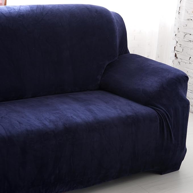 vctops 1-Piece Velvet Plush Stretch Chair Sofa Slipcover Soft Fuzzy Fluffy