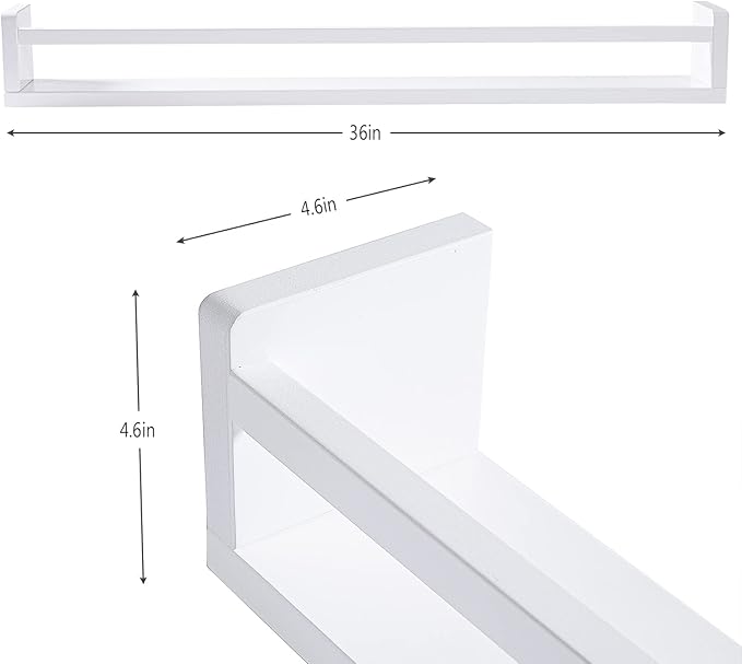 AZSKY Classic Nursery Book Shelves White Wall Book Shelves Kids Bookshelf