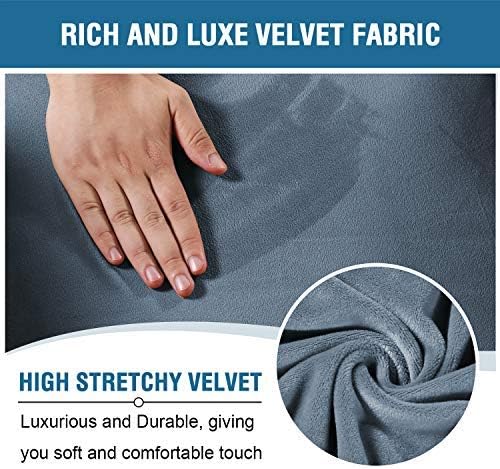 H.VERSAILTEX Velvet Stretch Recliner Couch Covers 4-Pieces Style Recliner Chair