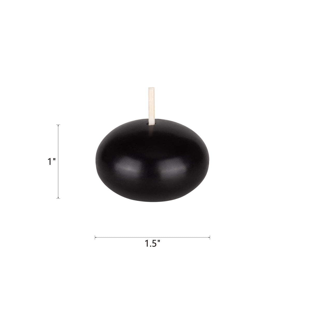 Mega Candles 12 pcs Unscented Black Floating Candles, Hand Poured Wax Candle 1.5 Inch Diameter, Home Décor, Wedding Receptions, Occasions, Festivities, Events, Meditations, Tranquility, Spa