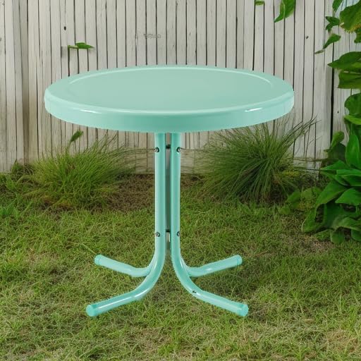 Crosley Furniture Griffith Weather Resistant Retro Metal Outdoor Side Table