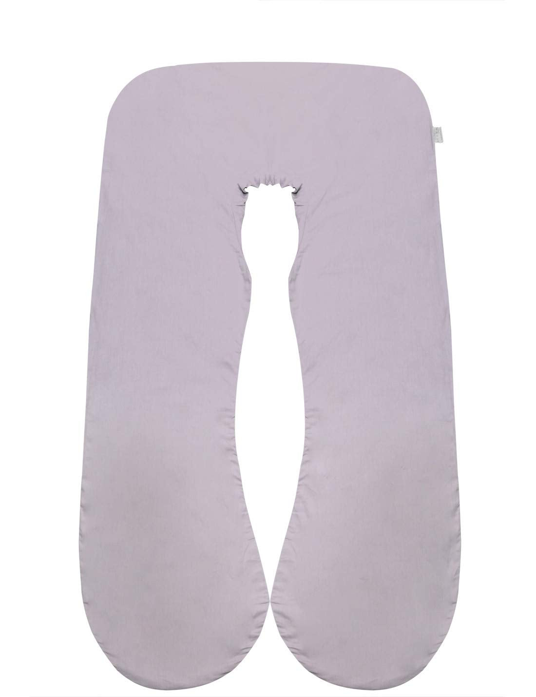 KWLET Pregnancy Pillow Cover/U Shaped Pillow Cover/Pregnancy Pillow Case/Maternity Pillow Case/Pillowcase with Removable Cotton Cover 57x30 Inch for Pregnancy Pillow Gray