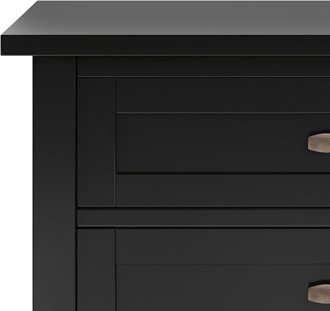 SIMPLIHOME Warm Shaker Solid Wood 24 inch Wide Transitional-Style Bedside