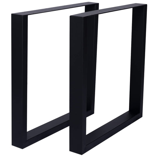 2pcs Square Metal Table Legs, Heavy Duty Wide Metal Table Legs Steel Desk Legs Table Leg Dining Table Legs Industrial Furniture Legs for DIY Coffee Table Furniture Bench Offices Bars Hotels 28 x 24in
