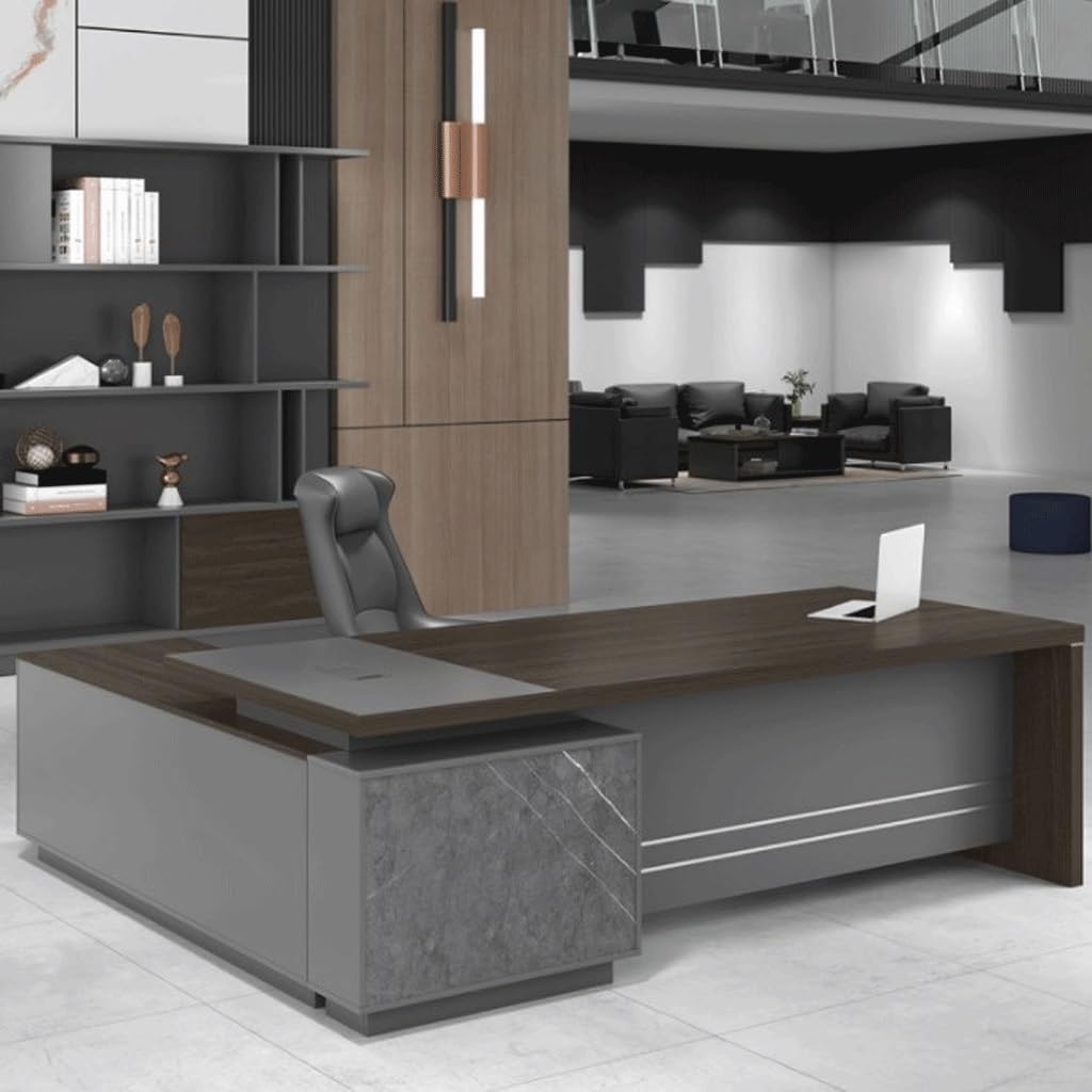 BGGJJ Computer Desk Boss Desk, CEO Desk, Modern Office Furniture, Manager Desk, Executive Desk Desk with Drawers(A)