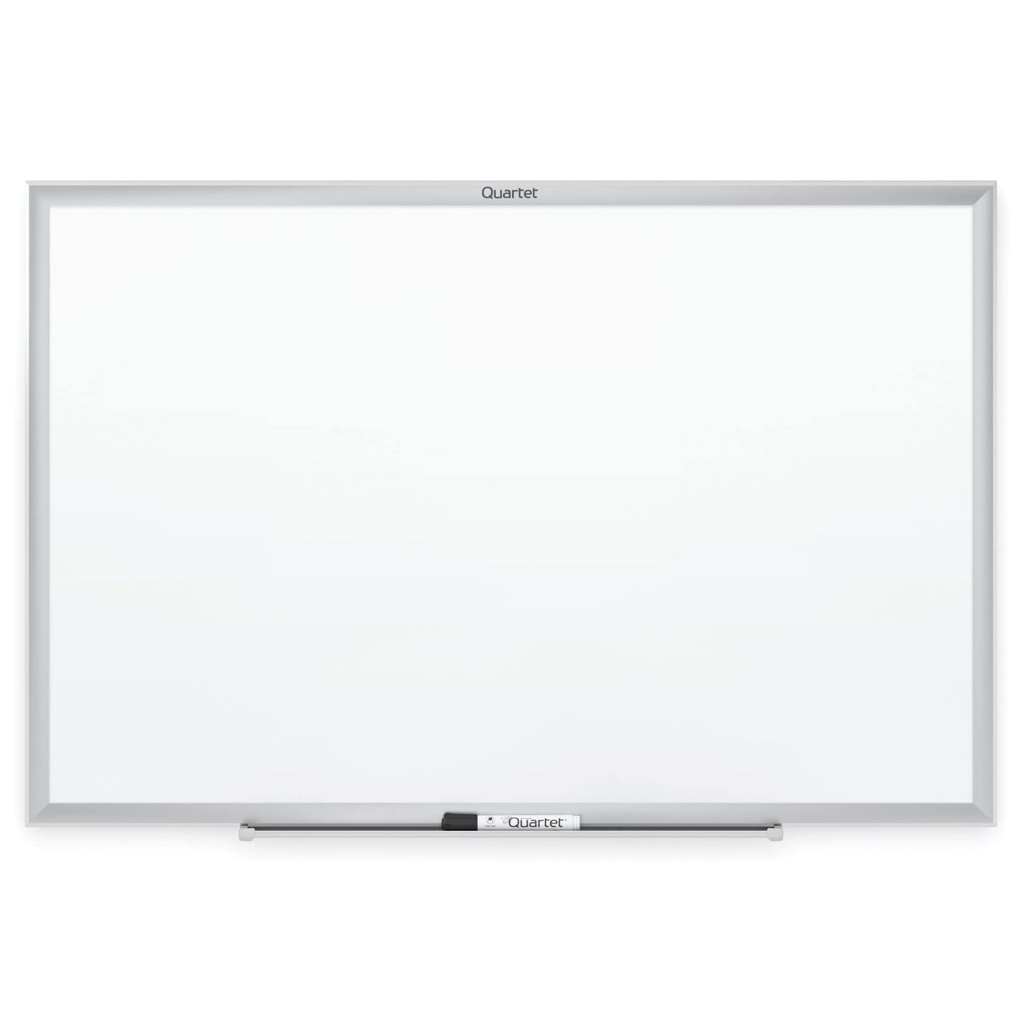 Quartet Dry Erase White Board 36"W x 24"H Non-Magnetic Whiteboard, Total Erase, Silver Aluminum Frame (S533)