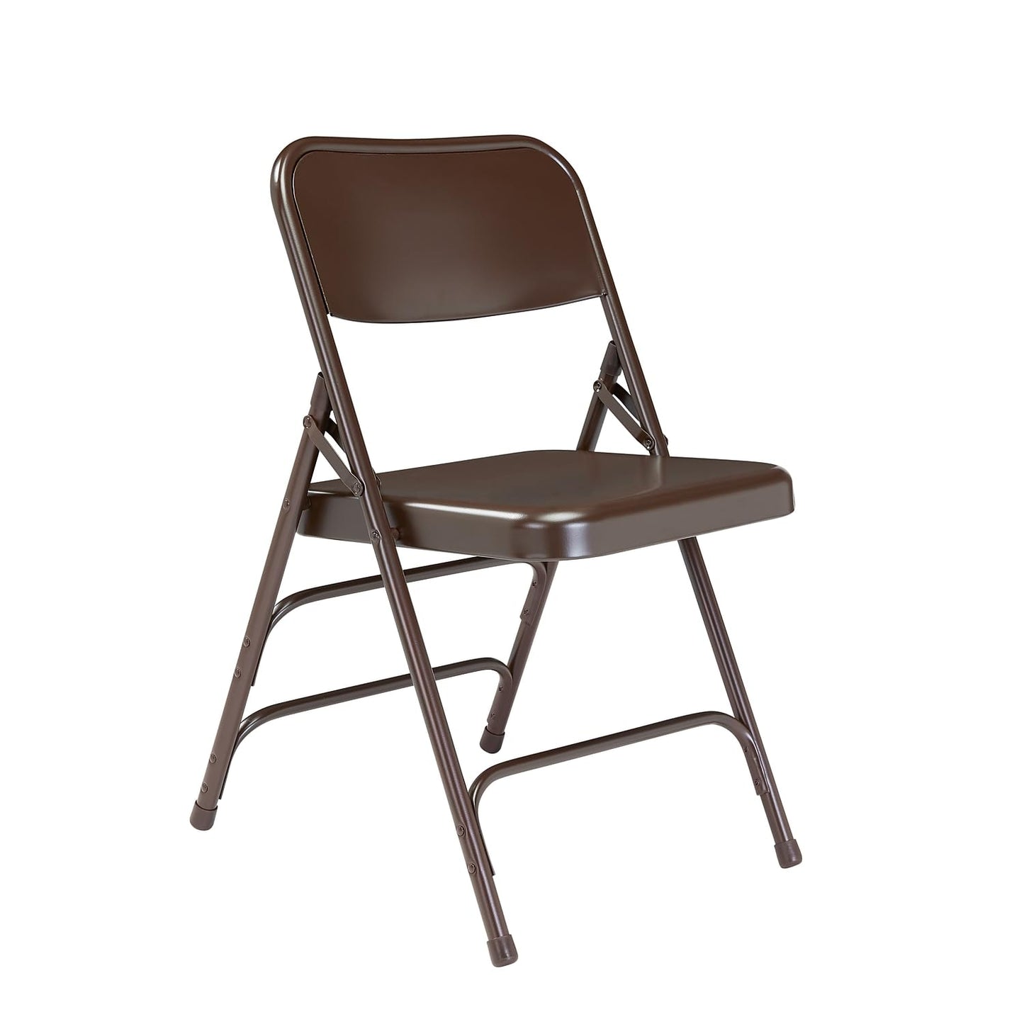 Steel Portable Folding Chairs by National Public Seating – 300 Series Premium Heavy-Duty Foldable Chairs for Indoor & Outdoor, Set of 4 – Comfortable, Durable, Institutional-Grade, Brown