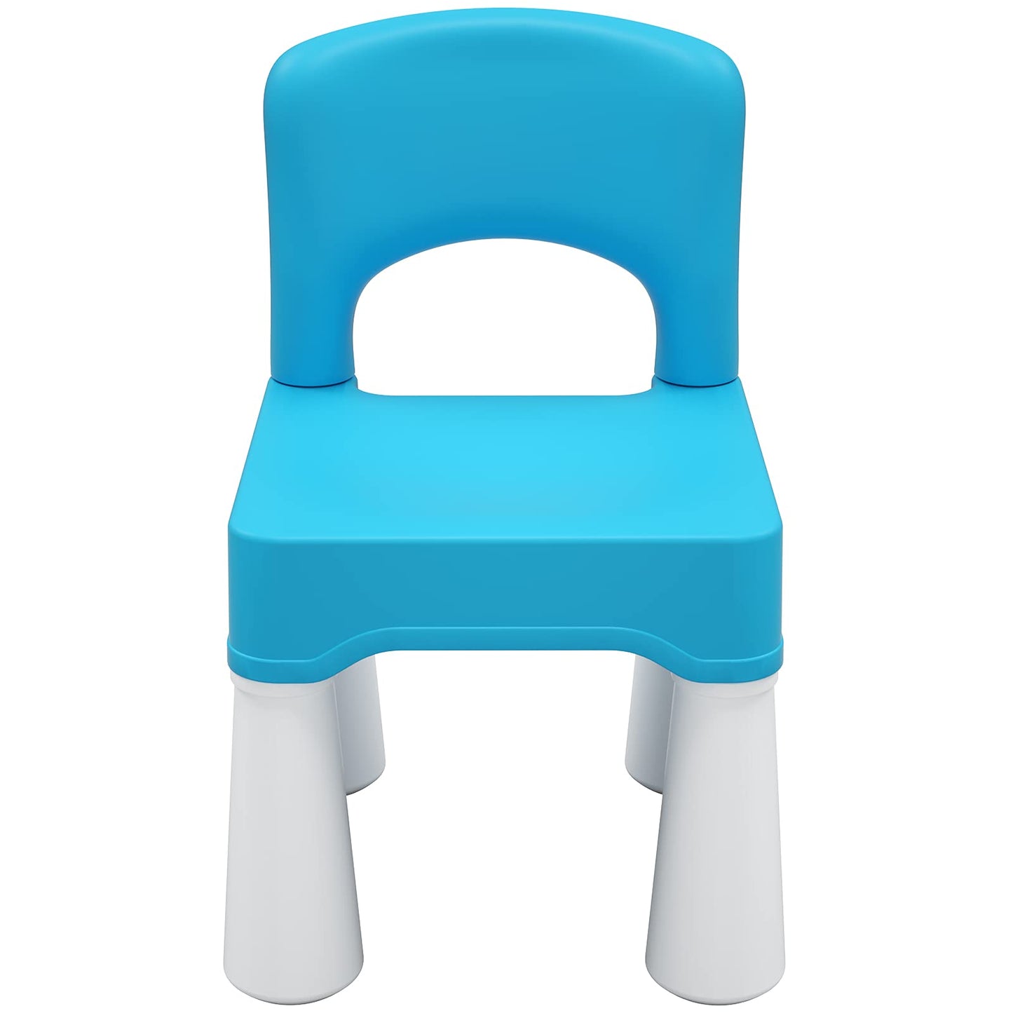 burgkidz Toddler Chair for Kids Ages 2-4, Plastic Kids Chair with 9.3" Seat Height, Lightweight & Durable, Easy-Clean for Indoor/Outdoor Use, Favorite Calming Blue for Boys Girls