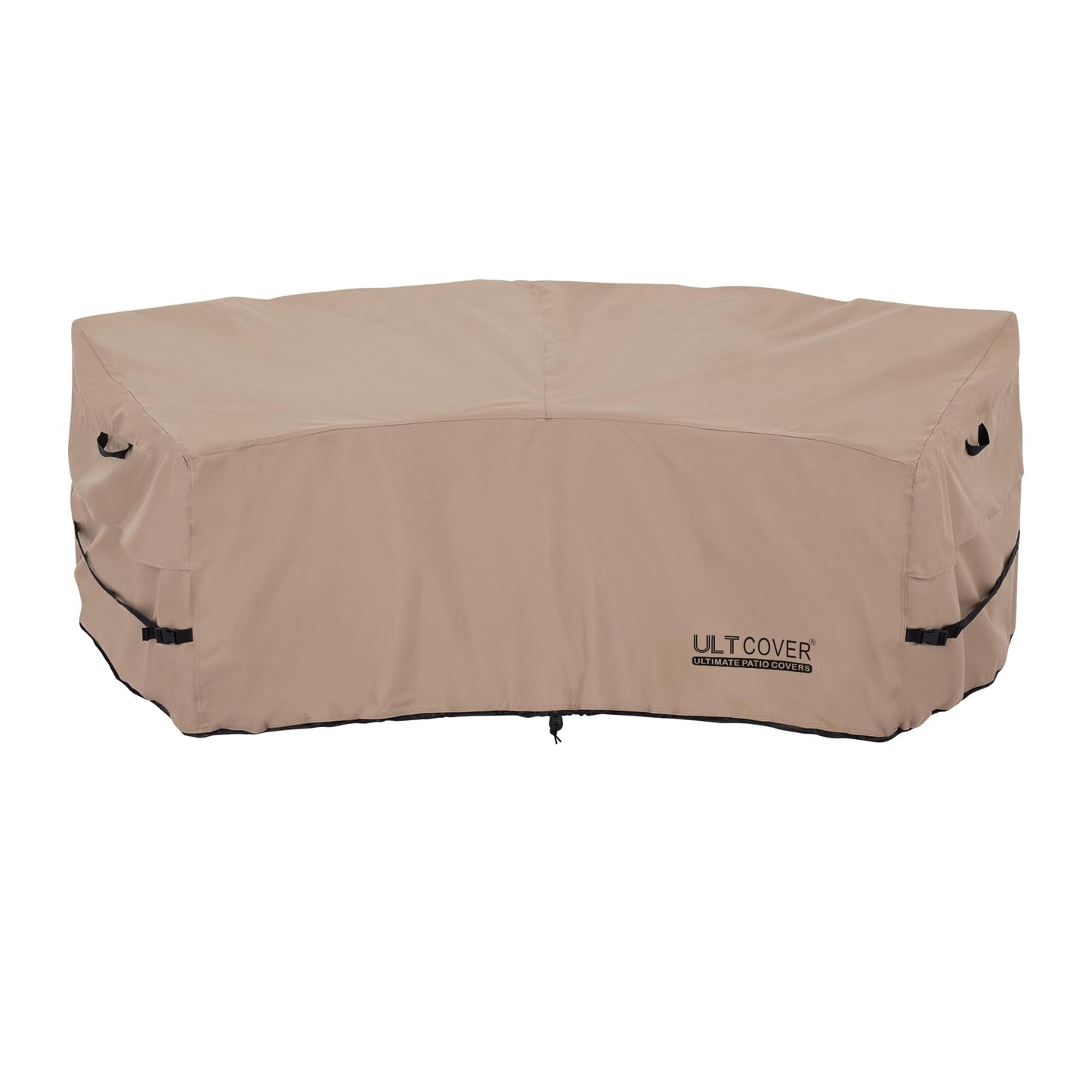 ULTCOVER Patio Curved Sofa Cover Waterproof for 2-3 Seater Outdoor Sectional Furniture Couch 94"(Back Arc Length) / 60"(Front Arc Length) x 32"(Deep)