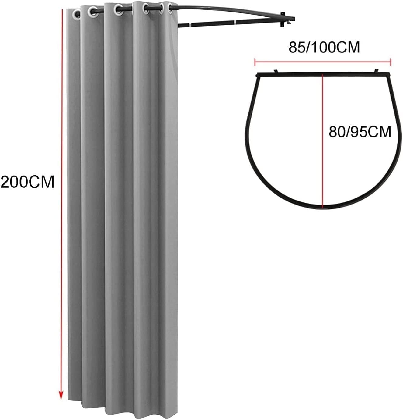 ZTIOMUK Fitting Room Freestanding Strong Shading Clothing Store Fitting Room Partition Curtain Cloakroom Exhibitions Show Boutiques Mobile Shopping Mall Store Clothing Fitting