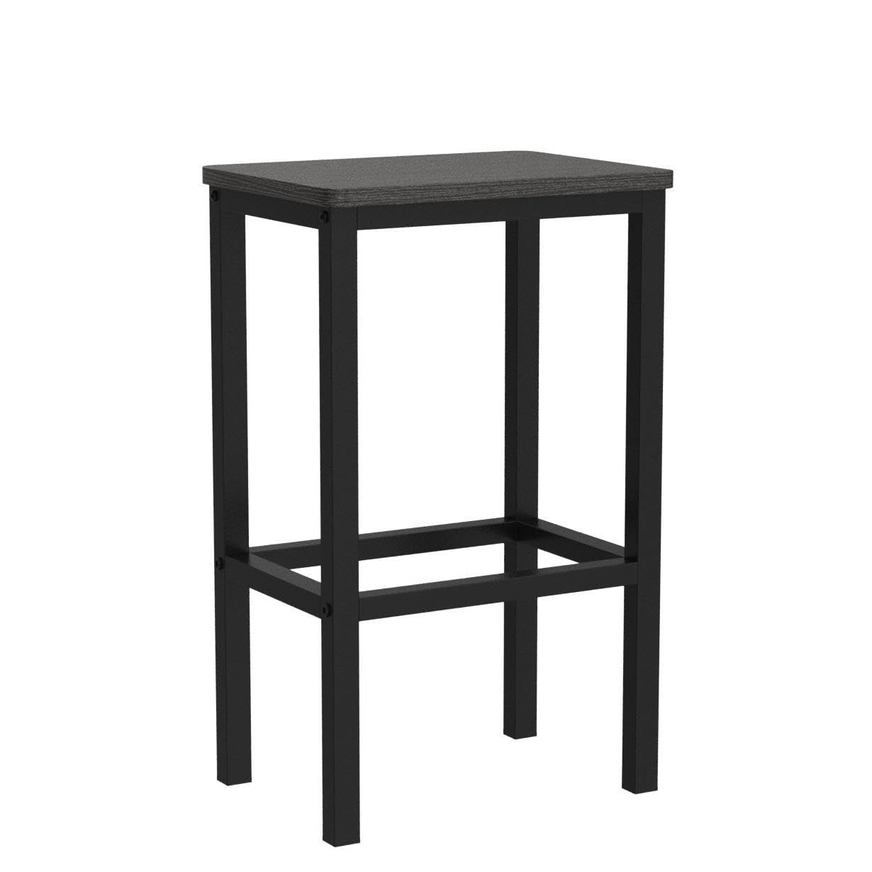 VASAGLE Bar Stools Set of 2, Bar Chairs, Kitchen Breakfast Bar Stools with Footrest, 25.6 Inch Tall, Industrial in Living Room, Party Room, Charcoal Gray and Black ULBC065B04