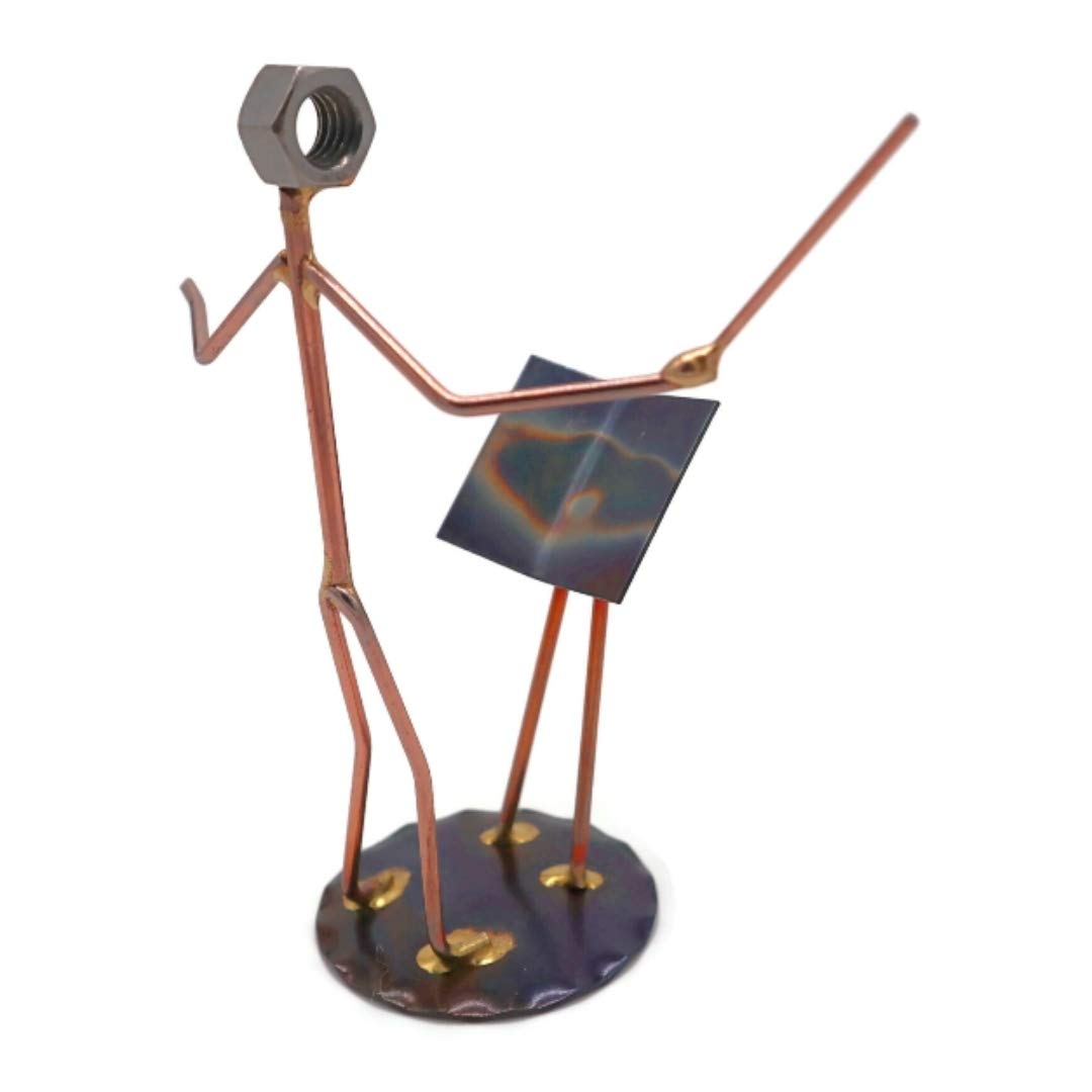 Musical Director Handmade Metal Figurine by Rock Creek Metal Craft - Hand Welded Metal Art & Recycled Metal Sculptures - Unique Desk Accessories, Medical Office Decor, & Musical Director Gifts