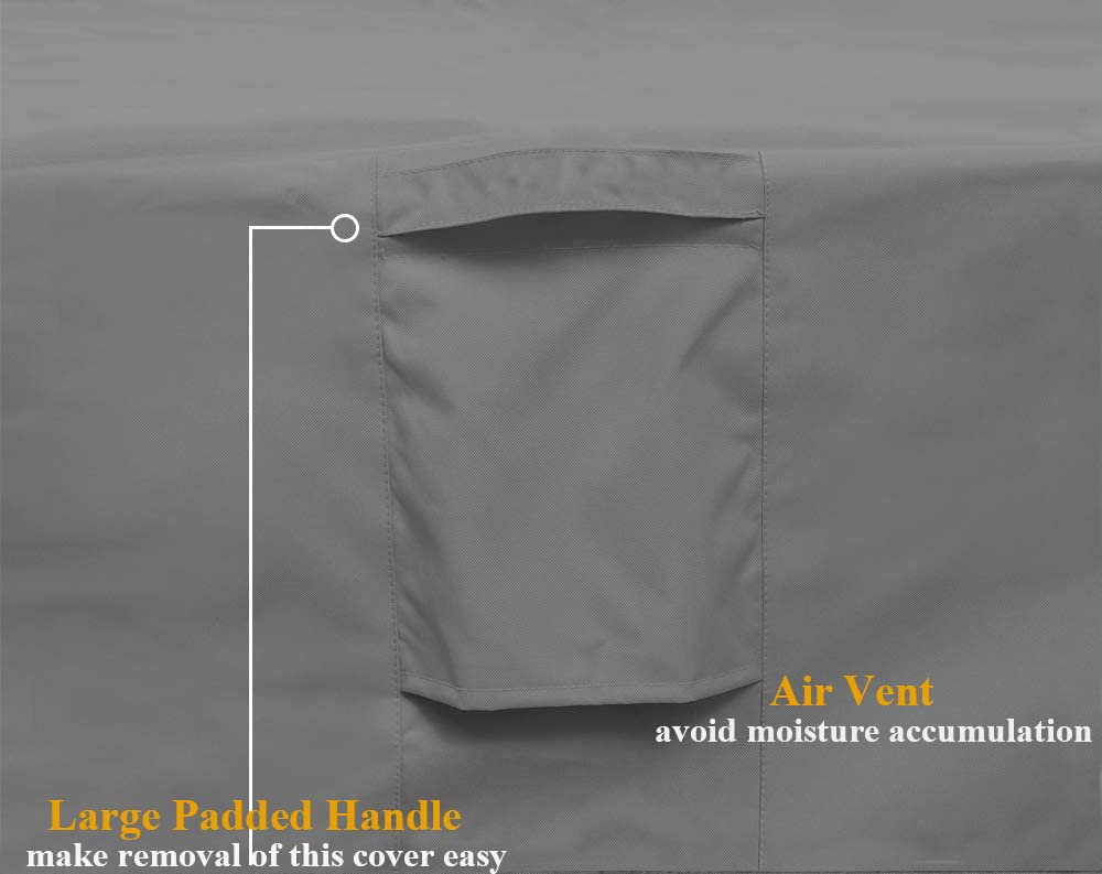 Skyour Patio Sectional Curved Sofa Protector Cover Waterproof Heavy Duty 420D Oxford Outdoor Sectional Curved Couch Sofa Furniture Covers with Windproof Reinforced Buckles (120.08x38.98x35.83in)