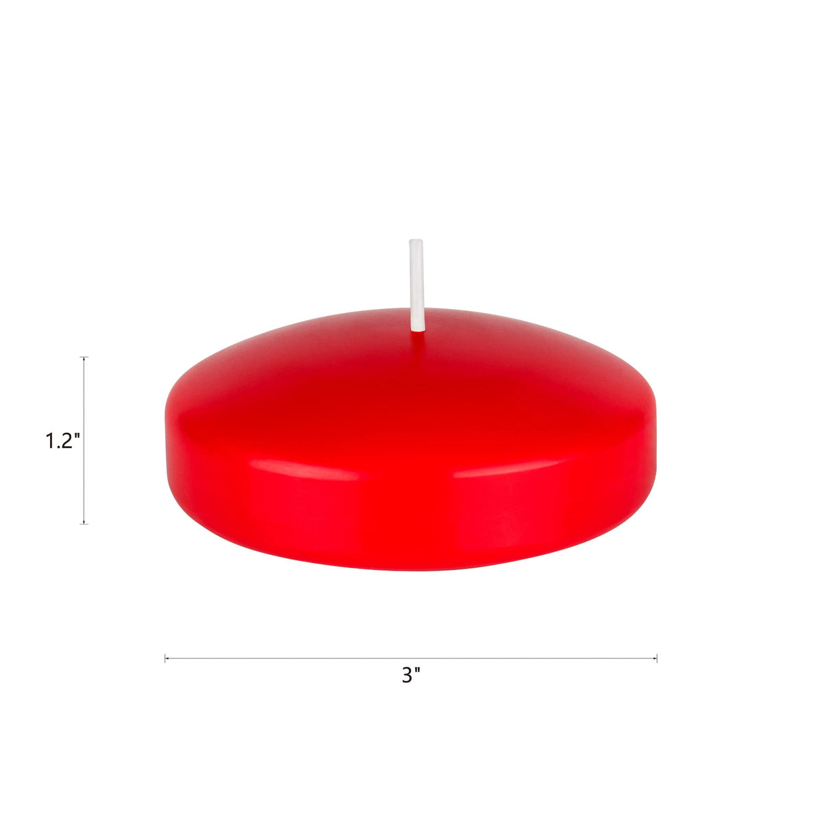 Mega Candles 48 pcs Unscented Red Floating Candles, Hand Poured Wax Candle 3 Inch Diameter, Home Décor, Wedding Receptions, Occasions, Festivities, Events, Meditations, Tranquility, Spa