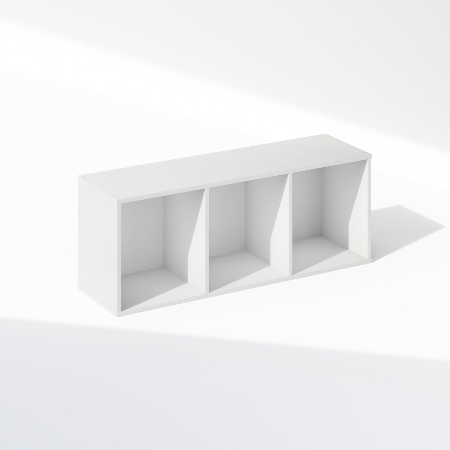 Furinno Reed Closet Organizers and Storage, 3-Tier Closet Organizer, Open Shelf Closet Storage, for Wardrobe, Bedroom, Living Room, White