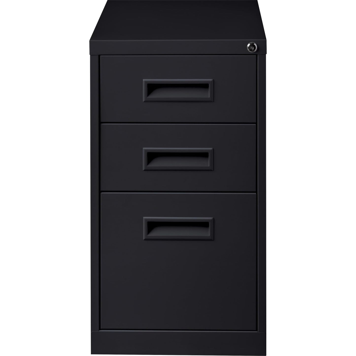 Lorell 1-Divider Mobile Pedestal, Box/Box/File, 15 by 19 by 27-3/4-Inch, Black