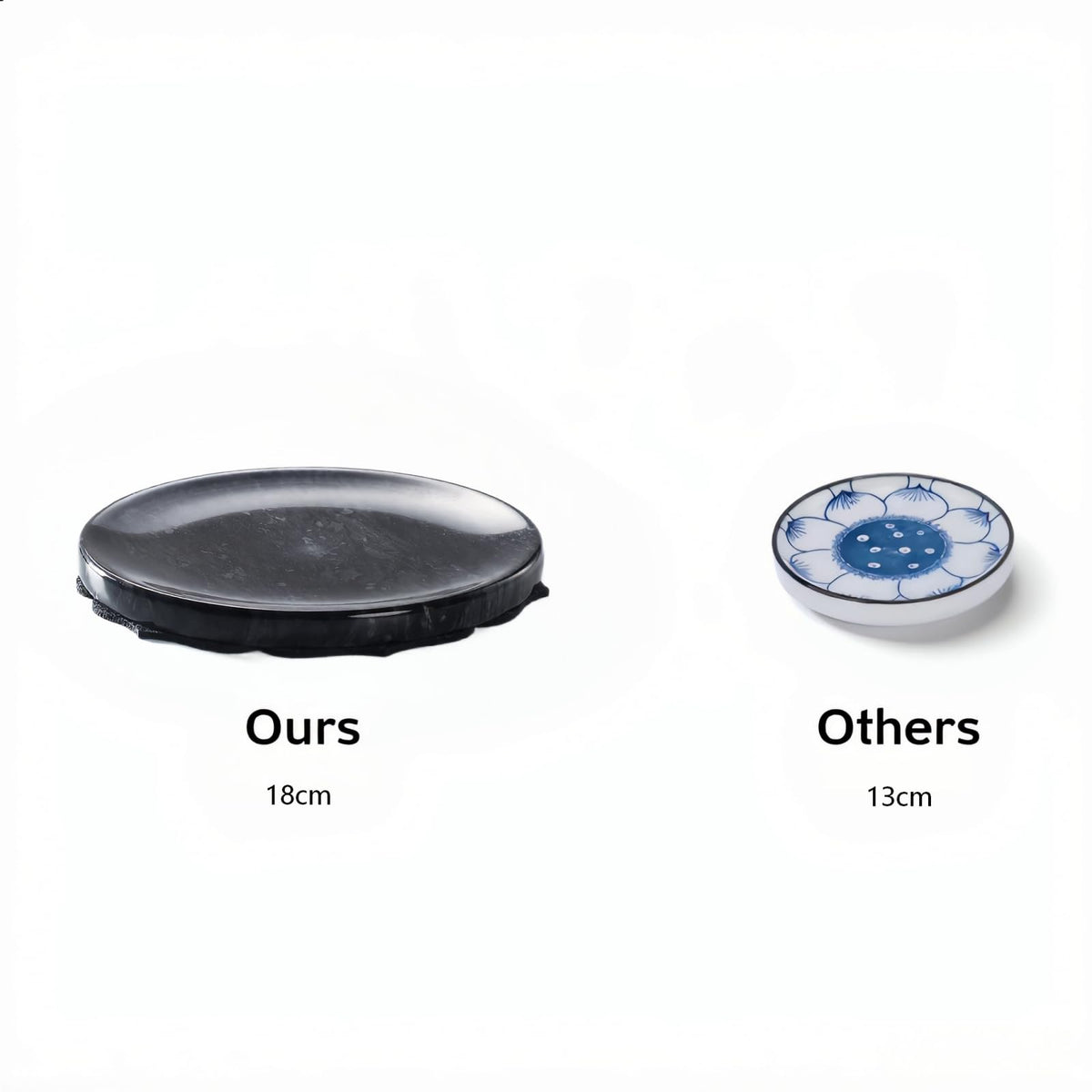 5-in-1 Multi-Function Marble Incense Holder | 7.1-Inch Natural Marble Burner, All-in-One for Cones & Sticks, Heat-Resistant Aromatherapy Tray with Non-Slip Base (Gift Box Included)