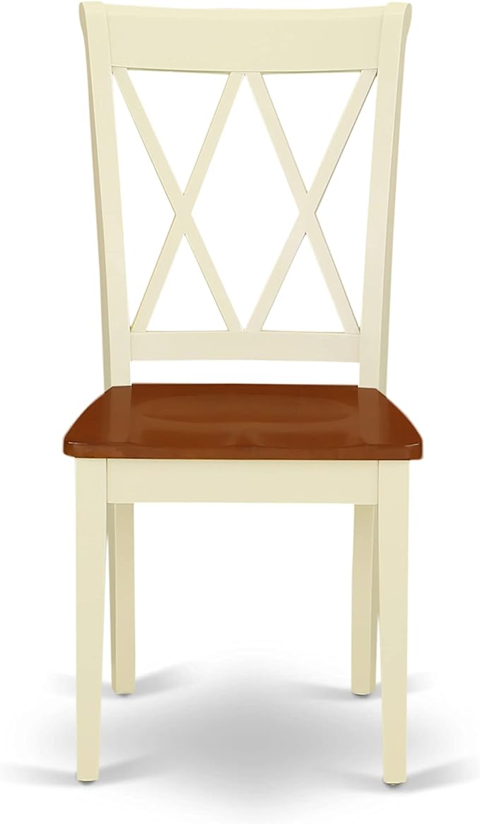 East West Furniture CLC-BMK-W Clarksville Dining Room Chairs
