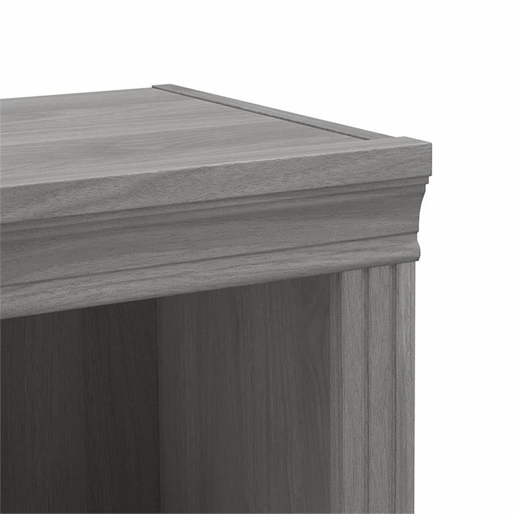 Bush Home Saratoga Tall 5 Shelf Bookcase in Modern Gray, Home Office Organizer, Vertical Storage Solution for Books and Office Supplies, Tall Bookshelf