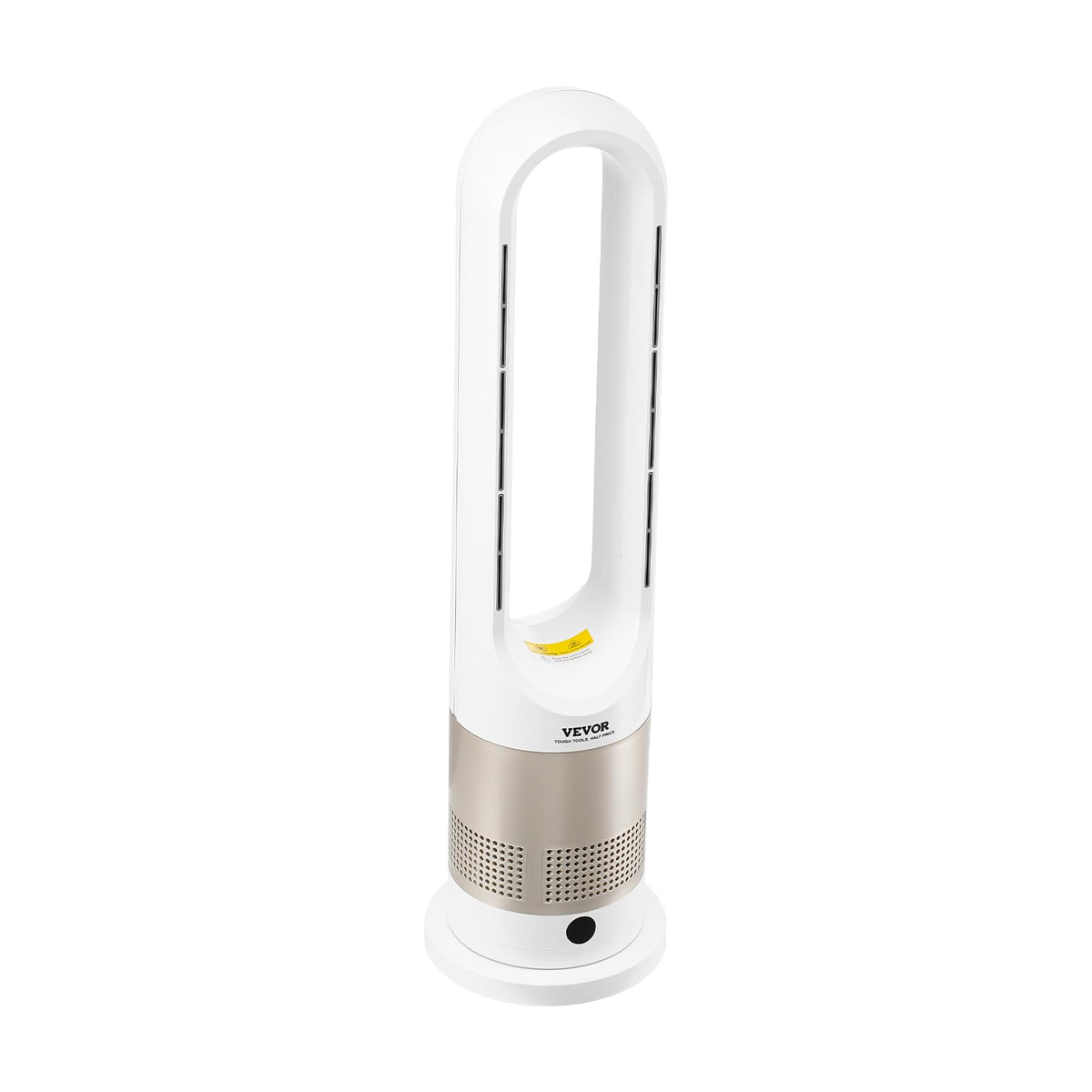 VEVOR Tower Fan Bladeless, 16 ft/s Velocity Quiet Floor Fan that Blows Cold & Heating Air, 80° Oscillating Fans with 8 Speeds, 9H Timer, Standing Fans with Remote Control for Bedroom, Office, Home