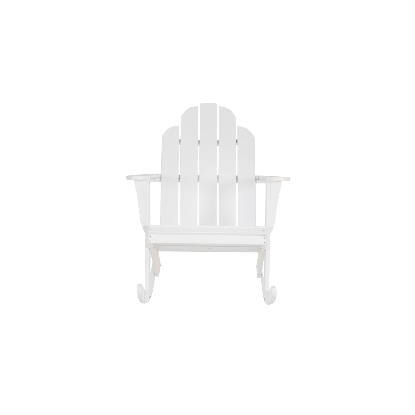 Jayde White Wooden Outdoor Adirondack Rocking Chair by Linon
