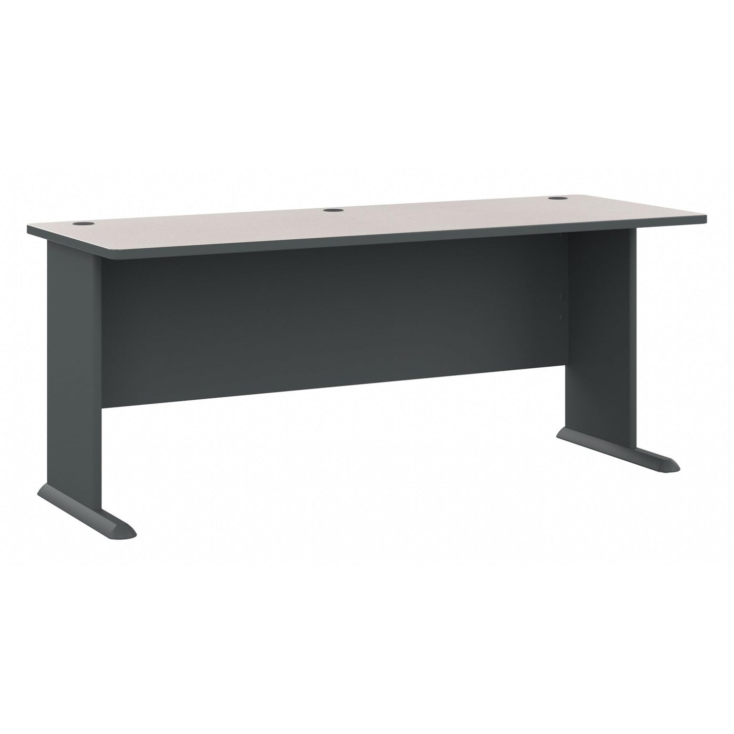 Bush Business Furniture Series A 72W Desk in Slate and White Spectrum