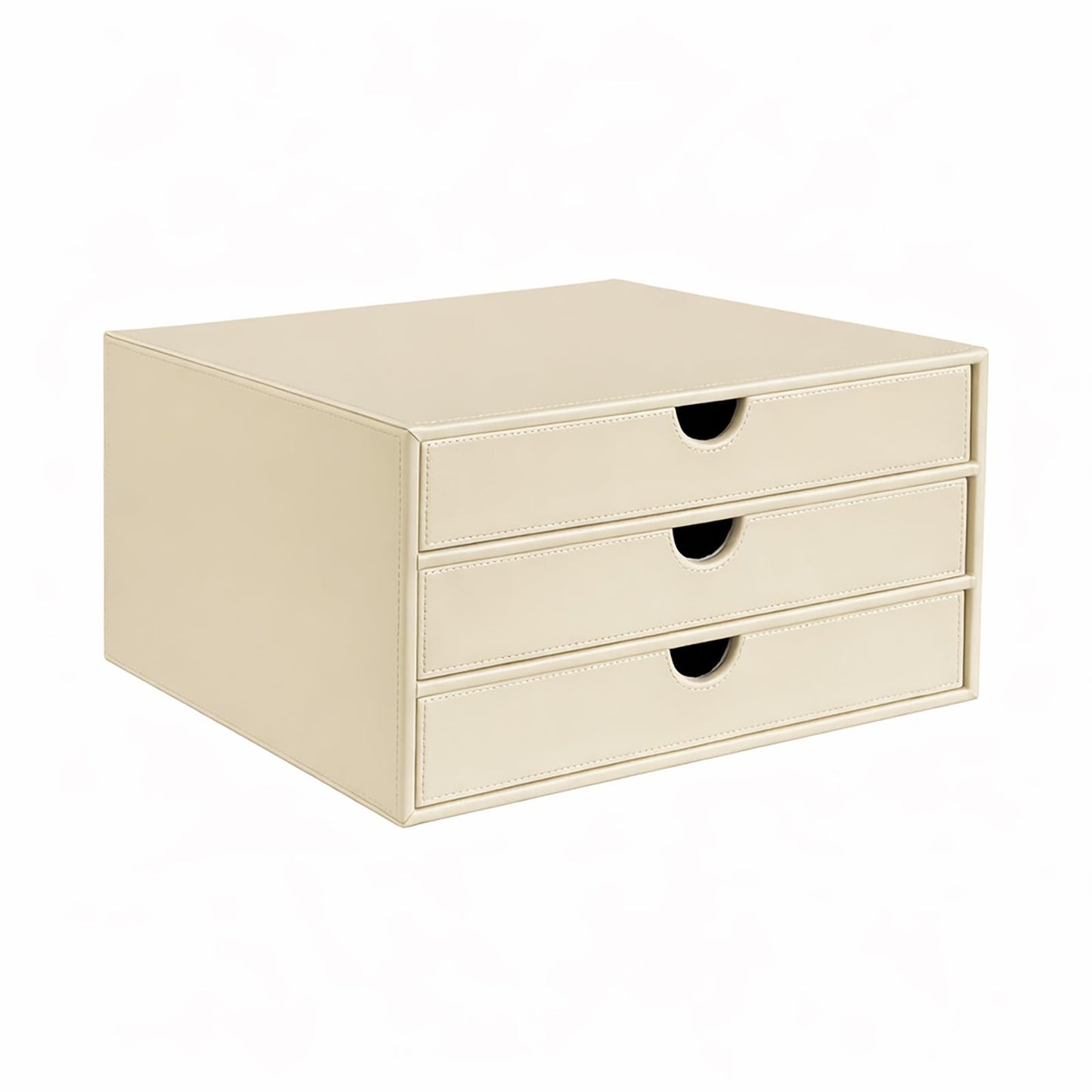 UnionBasic Document Organizer, 3-Drawer File Cabinet Document Storage Box, Office Desktop Filing Organizer, Seashell
