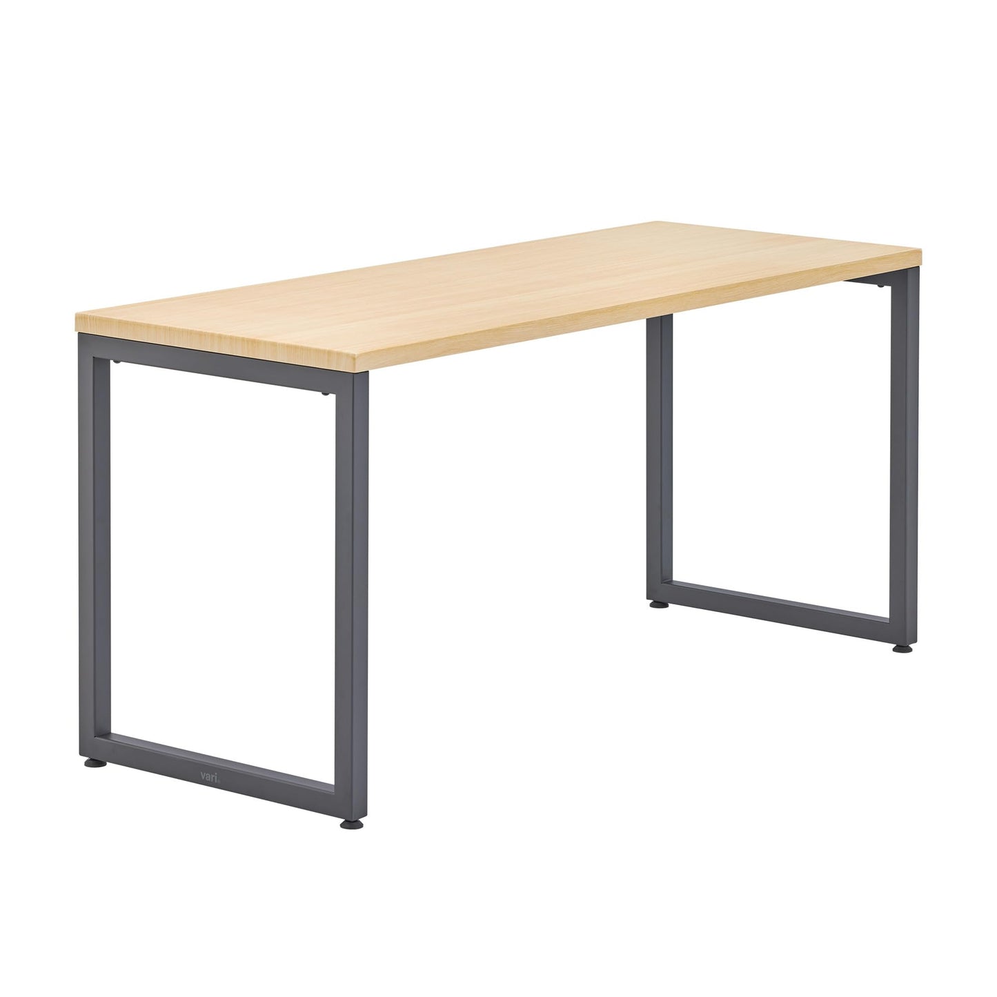 Vari 60x24 Modern Table- Large Computer Desk by Varidesk- Light Wood Study Writing Desk- Sturdy Slim Legs, Durable Laminate Finish, Heavy Duty Table, Easy Assembly