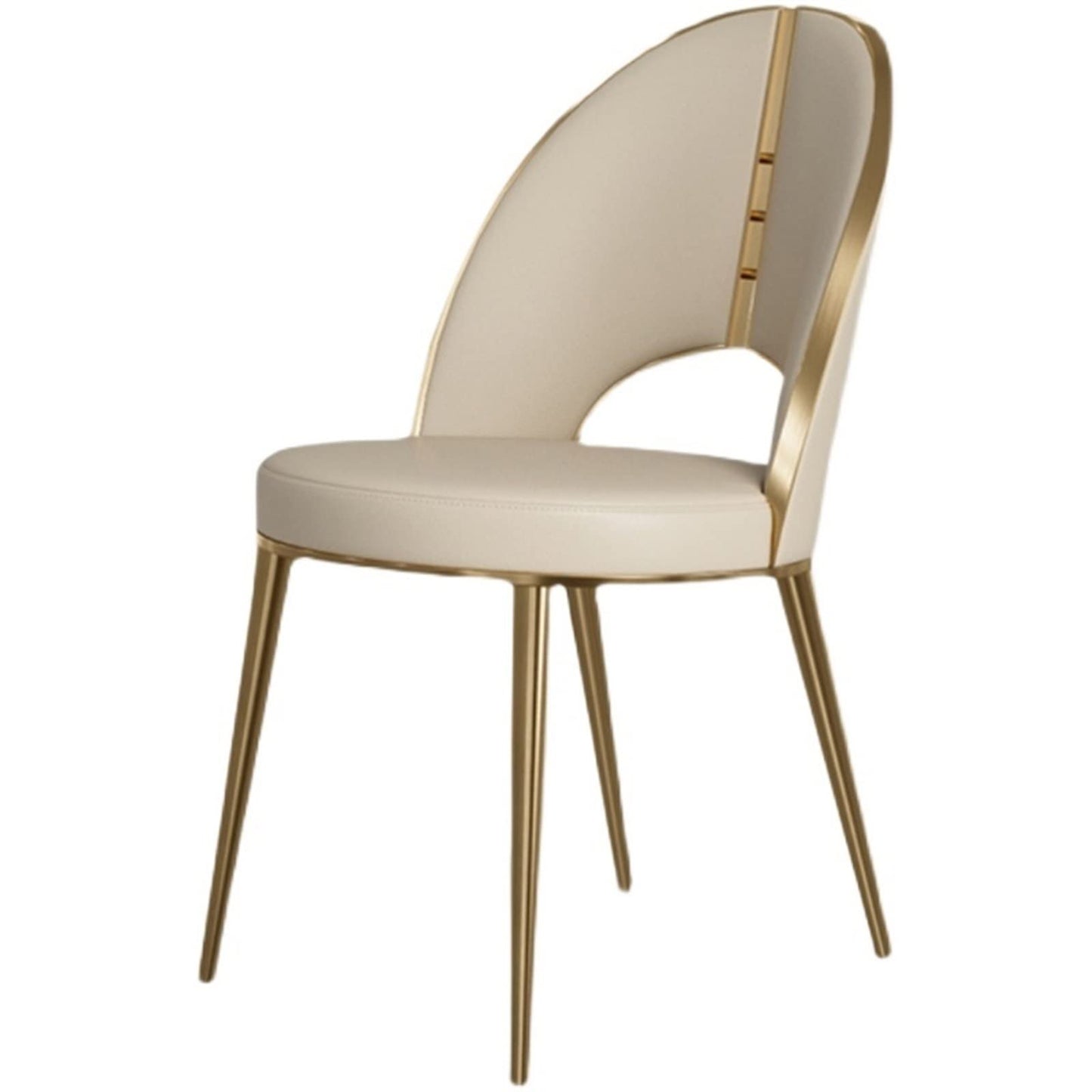 Dining Room Chair Comfortable Designer Dining Chair Metal Gold Legs Ergonomic Makeup Leather Office Home Furniture