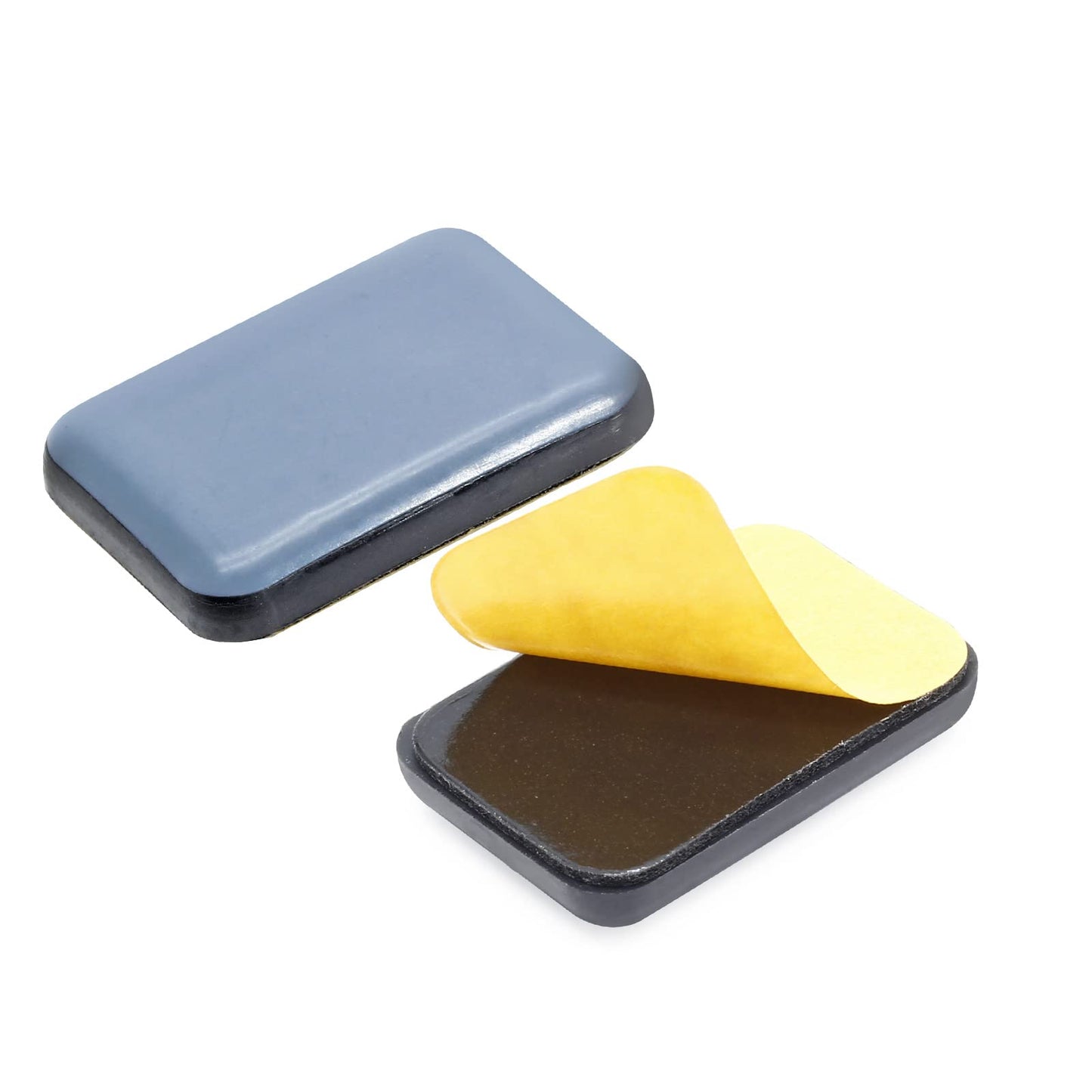 Unlorspy 24 Pcs Self-Adhesive Teflon Furniture Sliders, 35mm x 25mm Rectangle Stick Furniture Glides,Furniture Carpet Moving Pads for Protects Floor (Rectangle,Grayish Blue)