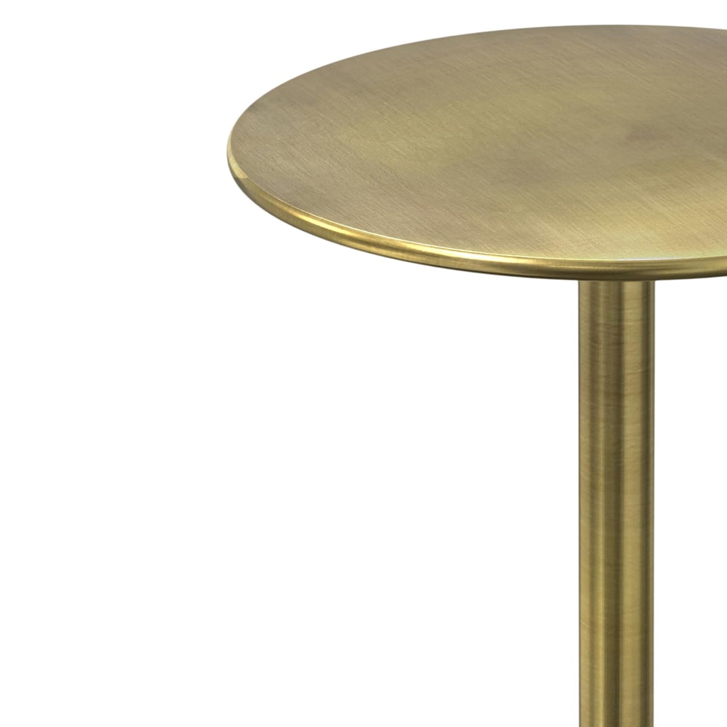 SIMPLIHOME Melene Metal Table - 12 inch Wide Solid Metal Round Side Table in Gold and Grey, Modern Contemporary Accent Table for Living Room, Bedroom, or Office with Slim Profile