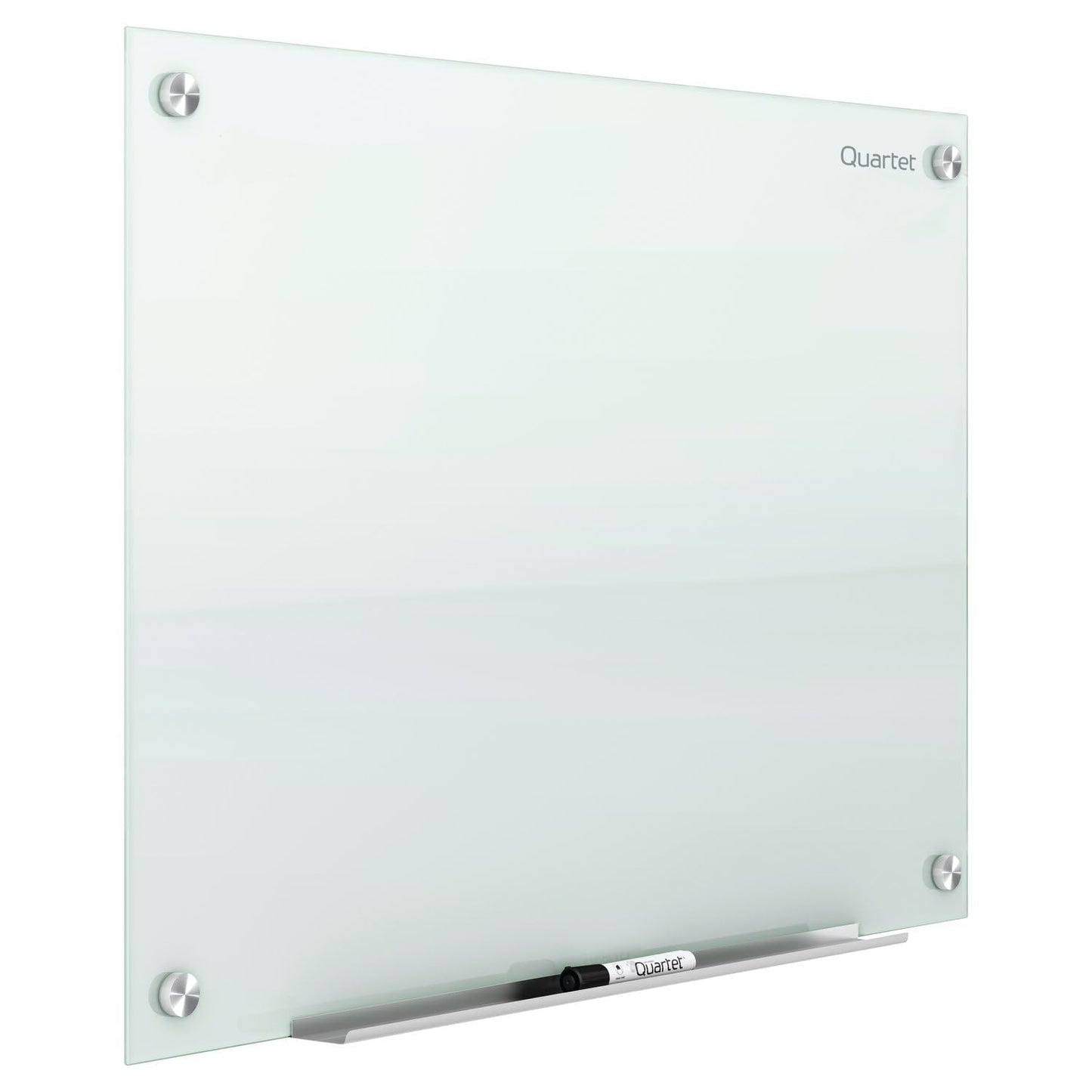 Quartet Magnetic Glass Dry Erase White Board, 48''W x 36''H Whiteboard, Infinity Frameless Mounting, White Surface (G4836W)