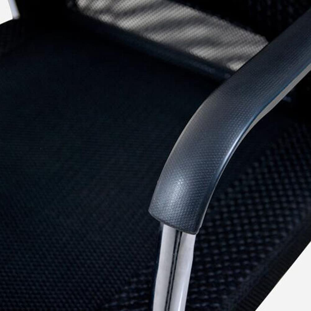 Mesh Conference Chair High Back Office Chair with Black Steel Feet Modern Cantilever Desk Chair for Office Boardroom Visitors Computer Chair (Black)