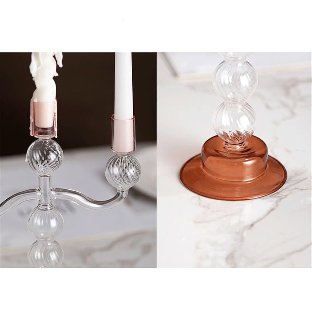 Candlesticks European style three-headed glass candle holder home decoration ornaments wedding table candle holder Decorative candle holder