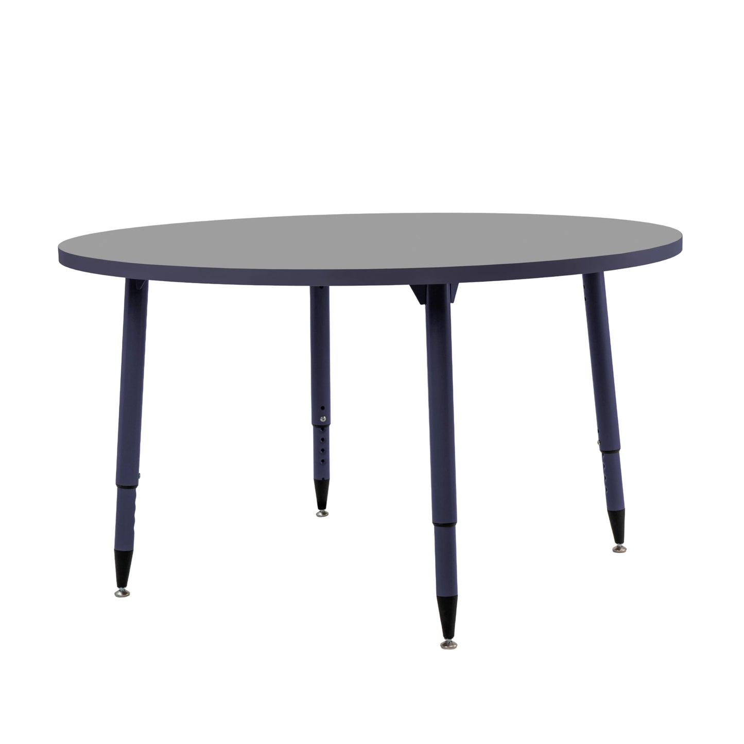 Adapte Commercial Classroom Activity Table - 48" Round, ADA Compliant Tapered Legs with Glides & Casters, Adjustable Height 22-34" Wheelchair Accessible, School & Office Furniture