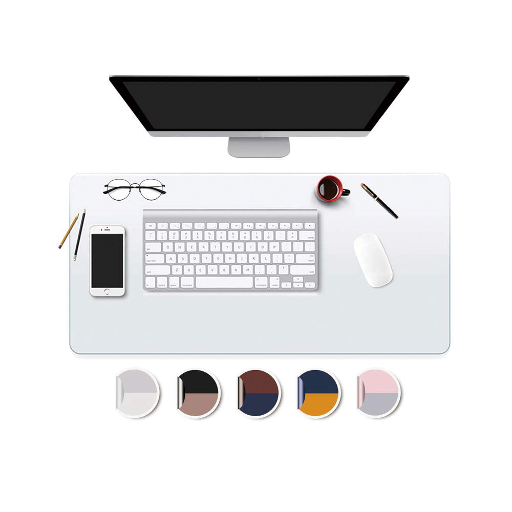 Office Desk Blotter Pad Clear Mats Table Protector PVC Writing Mat Plastic Desk Overlay for Laptop Computer Desktop Keyboard Pads Vinyl Wipeable Waterproof Home with Mouse Pad Mat Extra Large 24x48
