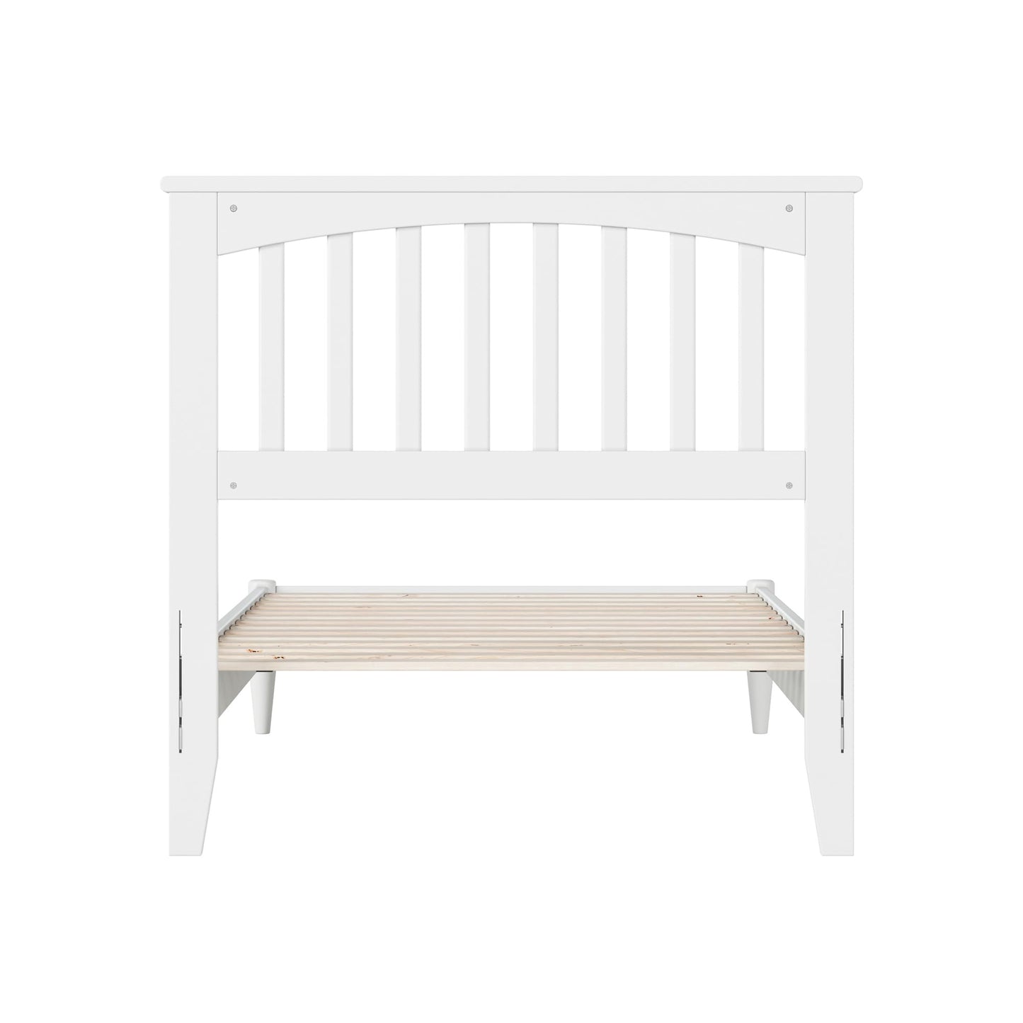 AFI, Becket Twin Solid Wood Low Profile Platform Bed, White