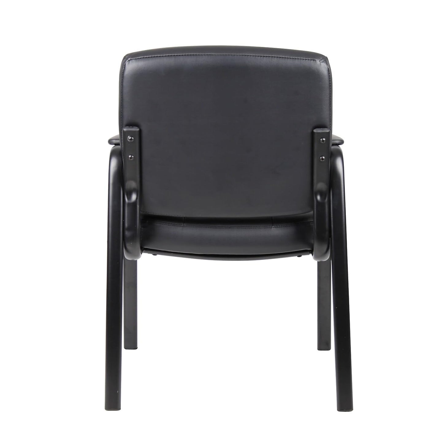 Boss Office Products Executive Mid Back LeatherPlus Guest Chair in Black (B7509)